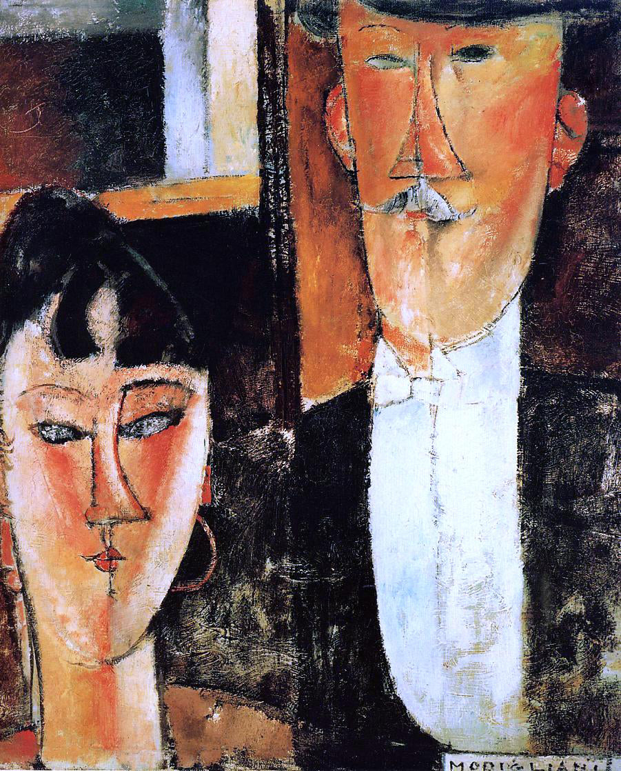  Amedeo Modigliani Bride and Groom (also known as The Newlyweds) - Canvas Print