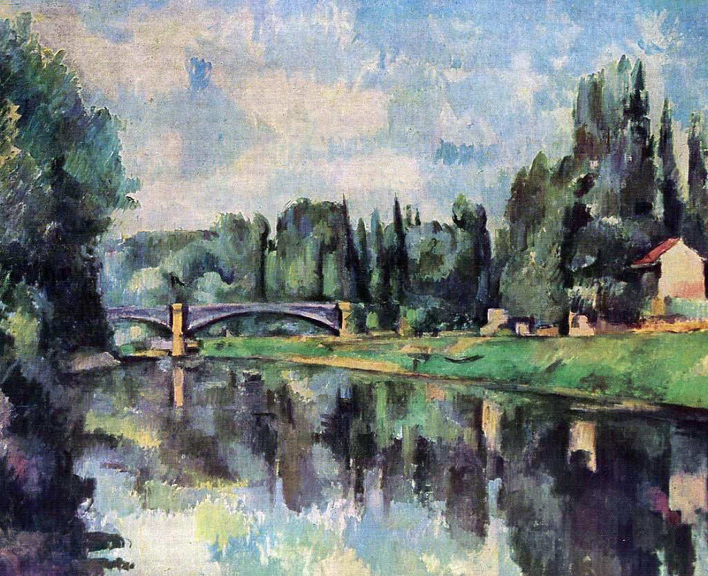  Paul Cezanne Bridge over the Marne - Canvas Print