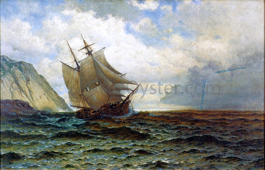  William Bradford Brigantine off the Lee Shore - Canvas Print