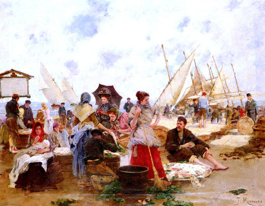  Francisco Miralles Bringing in the Catch - Canvas Print