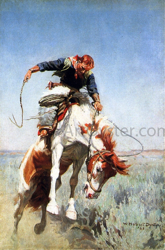  W Herbert Dunton Bronc Rider - Canvas Print