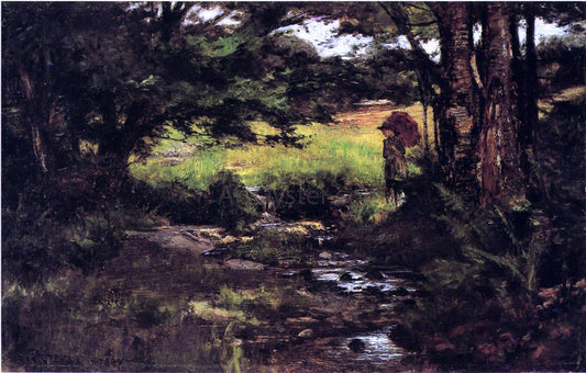  Theodore Clement Steele Brook in Woods - Canvas Print
