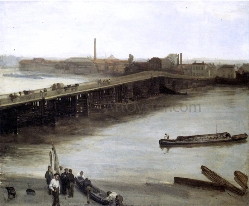  James McNeill Whistler Brown and Silver: Old Battersea Bridge - Canvas Print