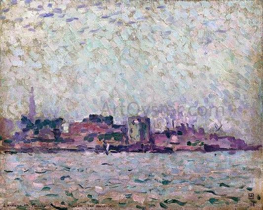  Theo Van Rysselberghe Brume matinal sur le port de Veere - Canvas Print