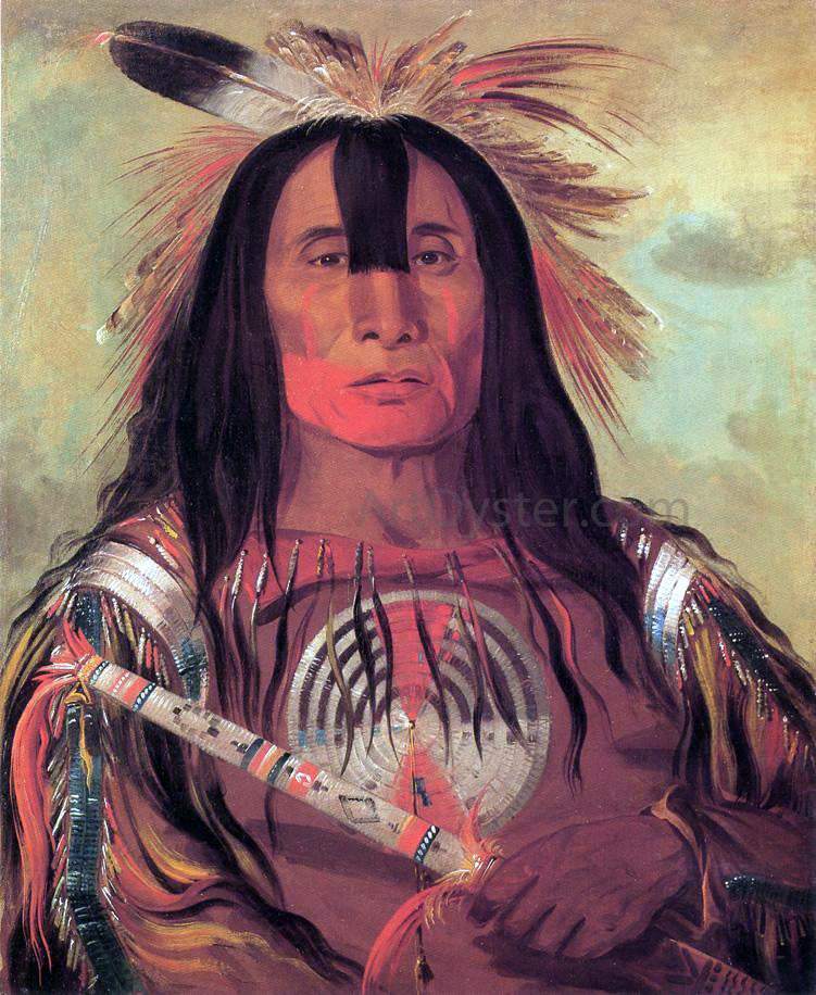  George Catlin A Buffalo Bull's Back Fat, Head Chief, Blood Tribe - Canvas Print