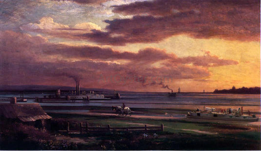  Lars Gustaf Sellstedt Buffalo Harbor from the Foot of Porter Avenue - Canvas Print