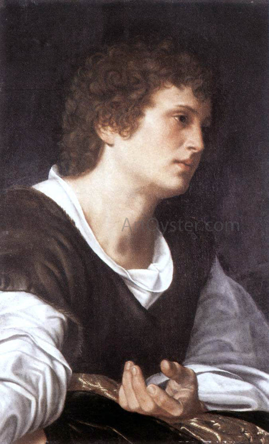  Giovanni Girolamo Savoldo Bust of a Youth - Canvas Print