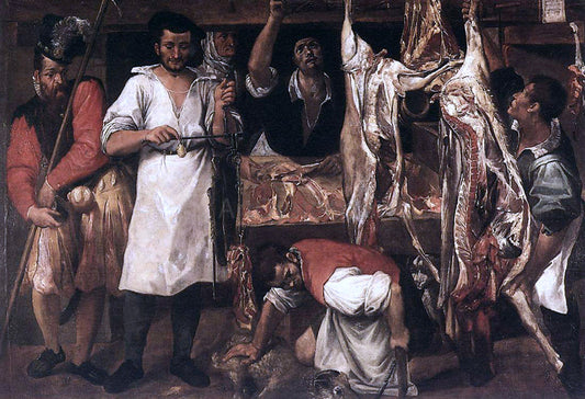  Annibale Carracci Butcher's Shop - Canvas Print