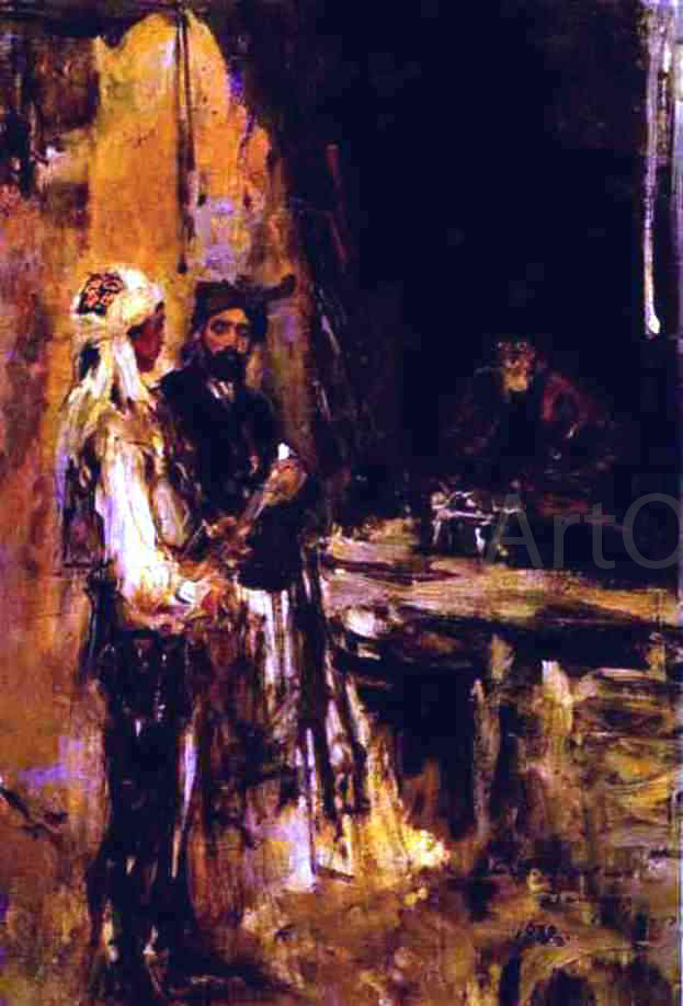  Constantin Alexeevich Korovin Buying a Dagger - Canvas Print