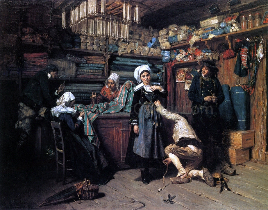  Henry Mosler Buying the Wedding Trousseau - Canvas Print