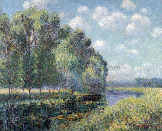  Gustave Loiseau By the Eure River in Spring - Canvas Print