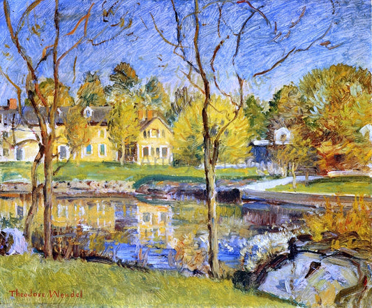  Theodore Wendel By the Pond - Canvas Print