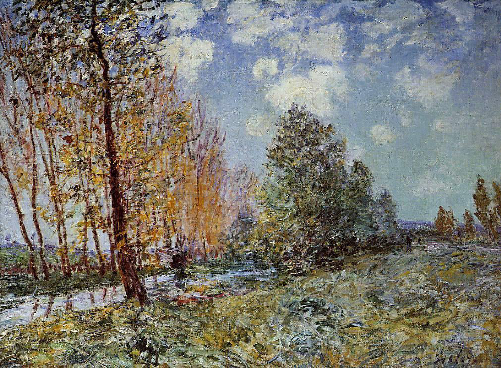  Alfred Sisley By the River - Canvas Print