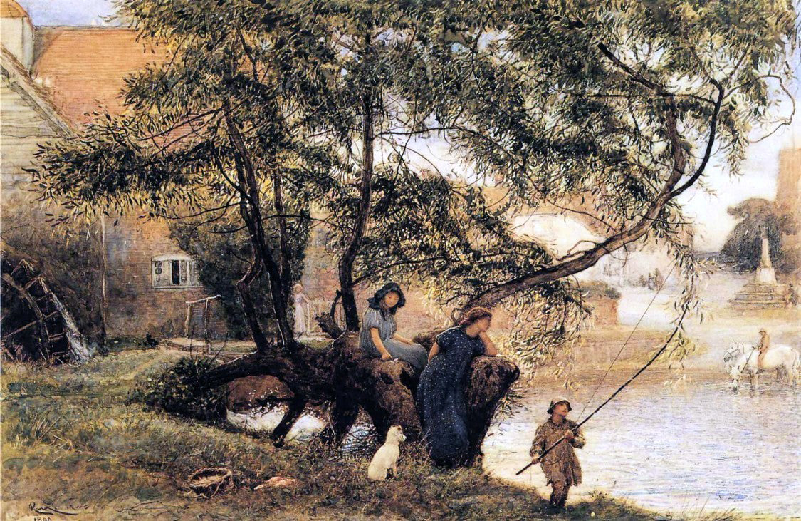  Robert RA RWS By the River - Canvas Print