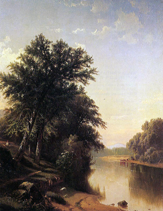  Alfred Thompson Bricher By the River - Canvas Print