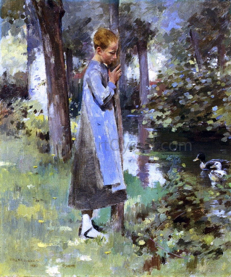  Theodore Robinson By the River - Canvas Print