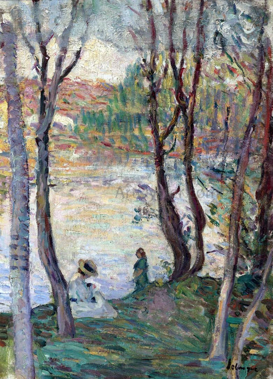  Henri Lebasque By the River Yaudet - Canvas Print