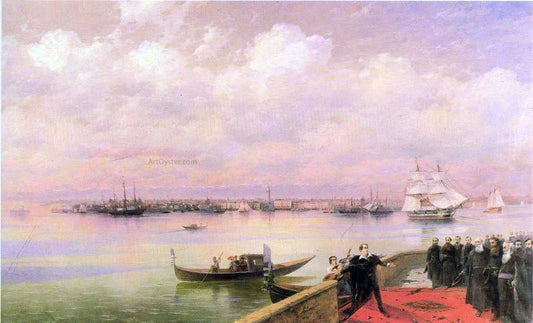  Ivan Constantinovich Aivazovsky Byron Visiting Mhitarists on Island of St. Lazarus in Venice - Canvas Print