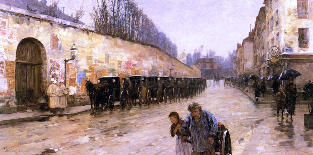  Frederick Childe Hassam Cab Station, Rue Bonaparte - Canvas Print