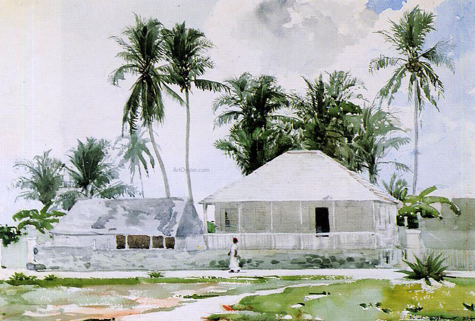  Winslow Homer Cabins, Nassau - Canvas Print