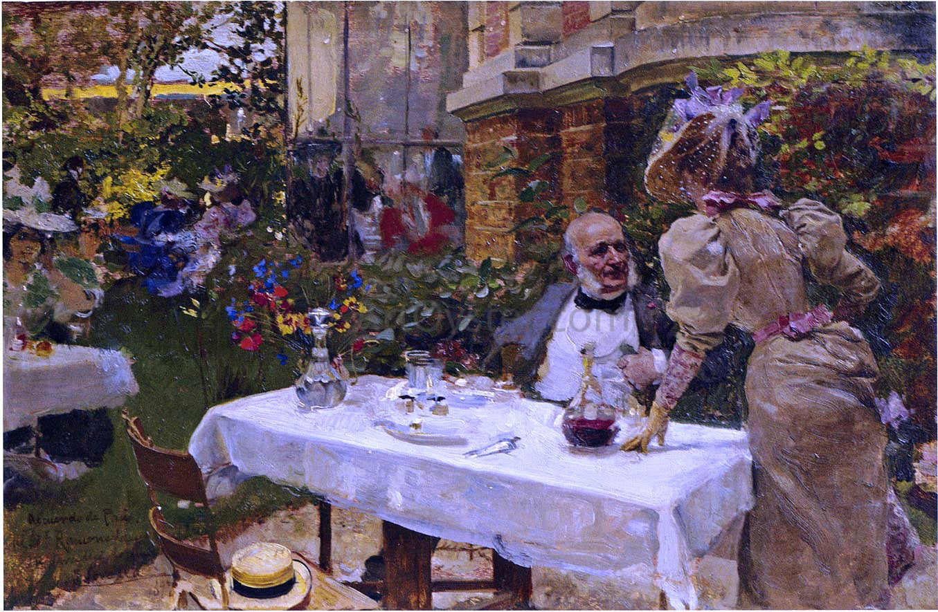  Joaquin Sorolla Y Bastida Cafe de Paris - Canvas Print