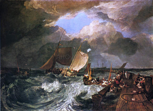  Joseph William Turner Calais Pier, with French Poissards (sic) Preparing for Sea: an English Packeet Arriving - Canvas Print
