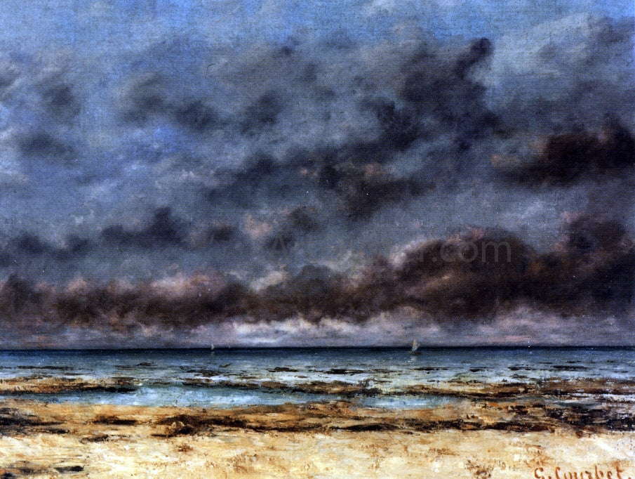  Gustave Courbet Calm Seas - Canvas Print