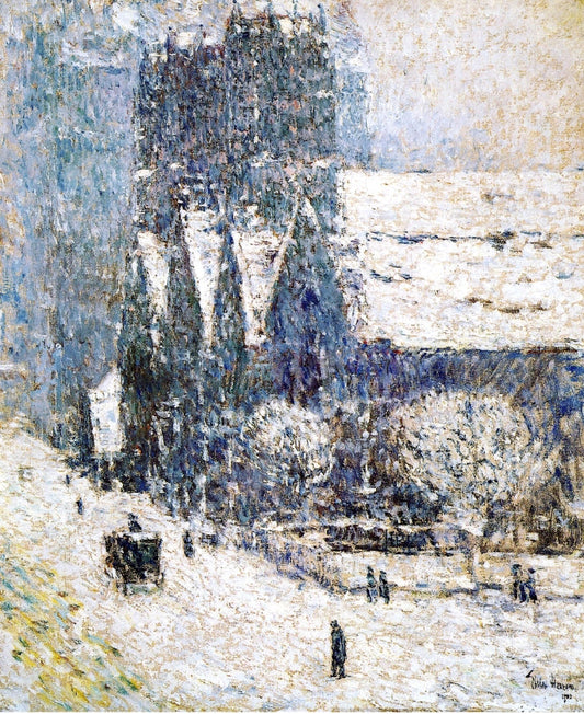 Frederick Childe Hassam Calvary Church in the Snow - Canvas Print