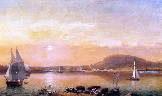  Fitz Hugh Lane Camden Mountains and Harbor from the North Point of Negro Island - Canvas Print