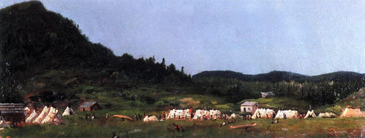  Eastman Johnson Camp Scene at Grand Portage - Canvas Print