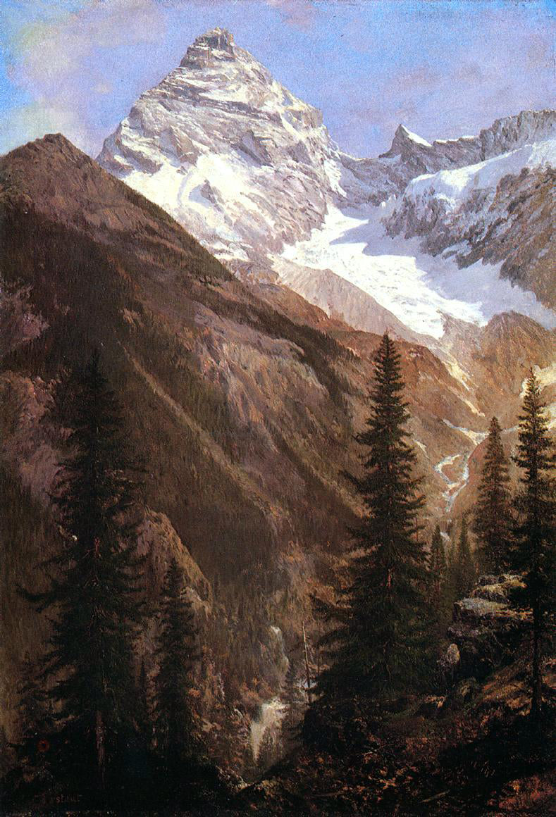  Albert Bierstadt Canadian Rockies, Asulkan Glacier - Canvas Print