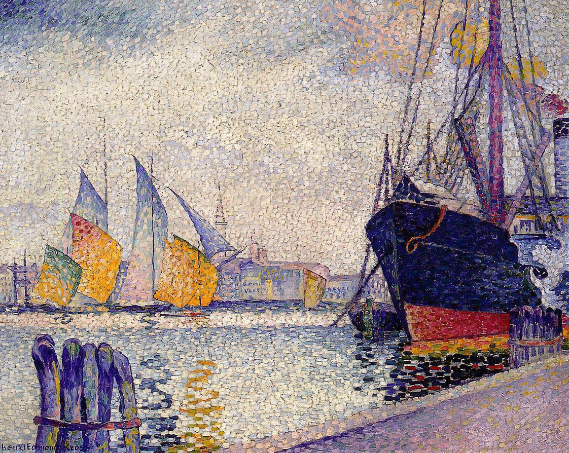  Henri Edmond Cross Canal de la Guidecca, Venice - Canvas Print