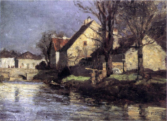  Theodore Clement Steele Canal, Schlessheim - Canvas Print