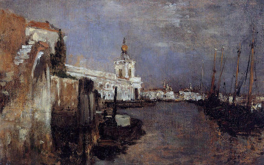  John Twachtman Canal, Venice - Canvas Print