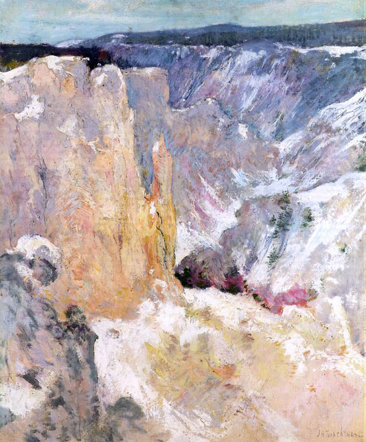  John Twachtman Canyon in the Yellowstone - Canvas Print