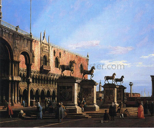  Canaletto Capriccio with the Four Horses From the Cathedral of San Marco - Canvas Print