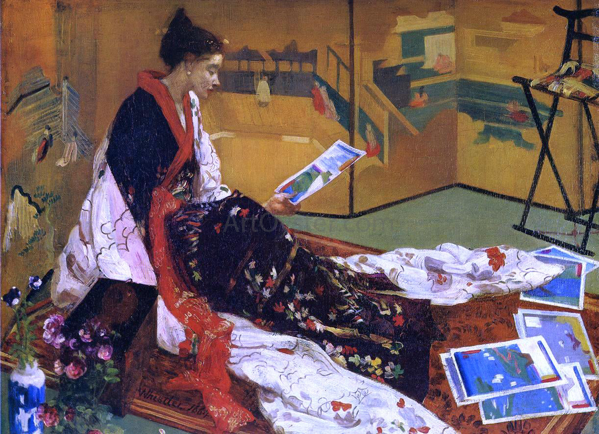  James McNeill Whistler Caprice in Purple and Gold: The Golden Screen - Canvas Print