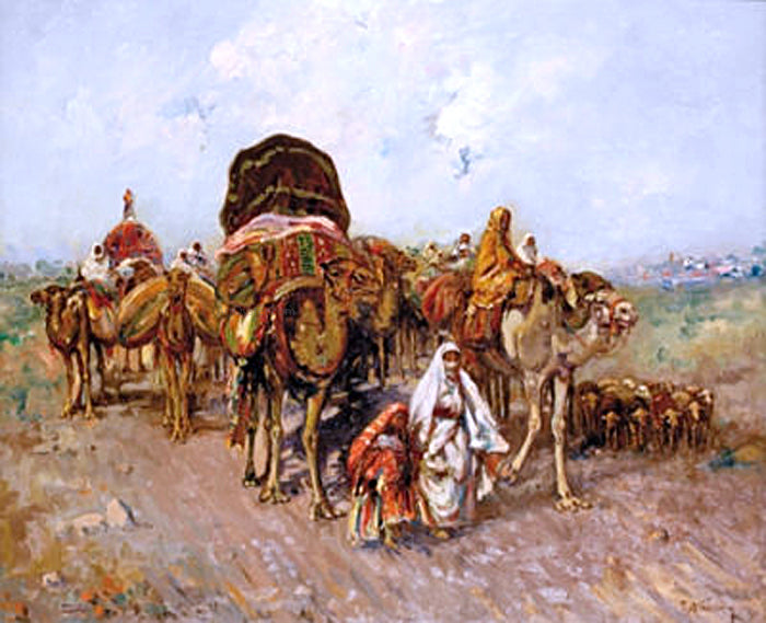  Jose Navarro Llorens Caravana Arabe - Canvas Print