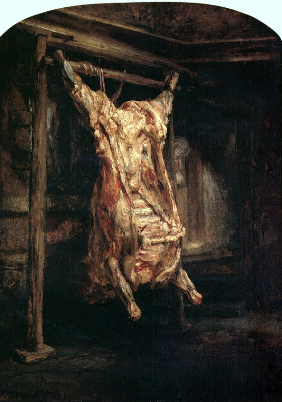  Rembrandt Van Rijn Carcass of Beef - Canvas Print