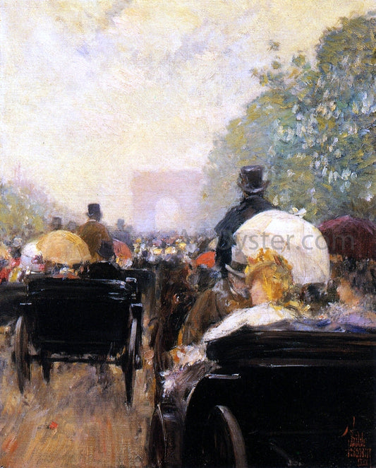  Frederick Childe Hassam Carriage Parade - Canvas Print