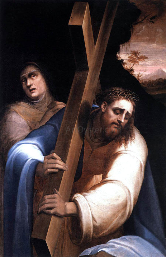  Giovanni De' Vecchi Carrying the Cross - Canvas Print