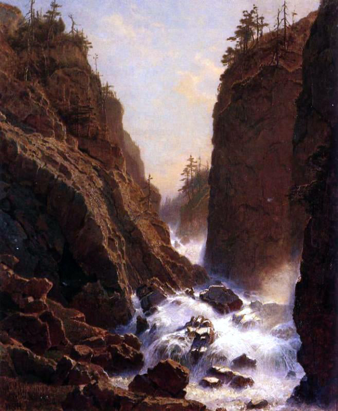  William Stanley Haseltine Cascade - Canvas Print