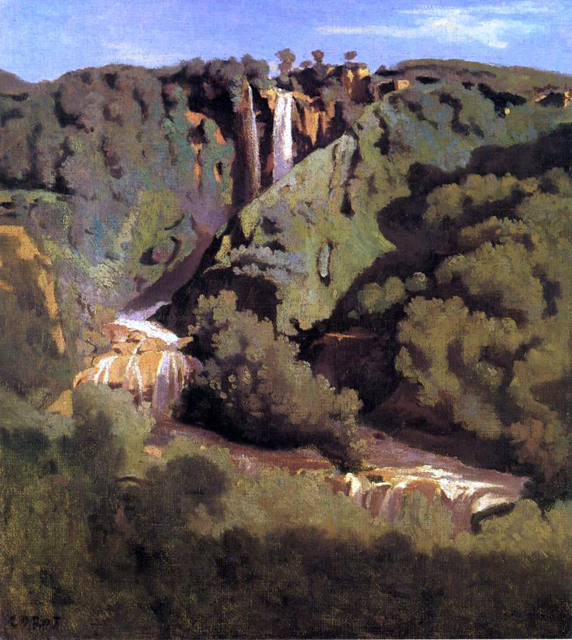  Jean-Baptiste-Camille Corot Cascade of Terni - Canvas Print