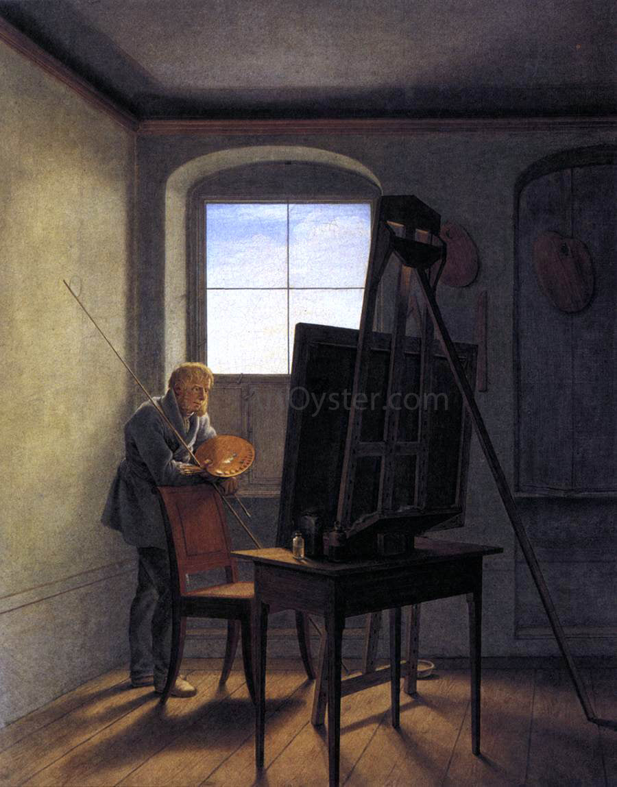  Georg Friedrich Kersting Caspar David Friedrich in his Studio - Canvas Print