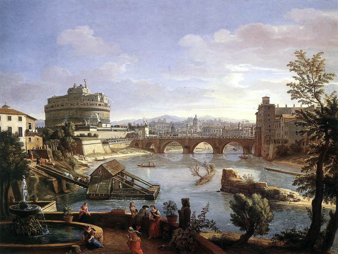  Caspar Andriaans Van Wittel Castel Sant'Angelo from the South - Canvas Print