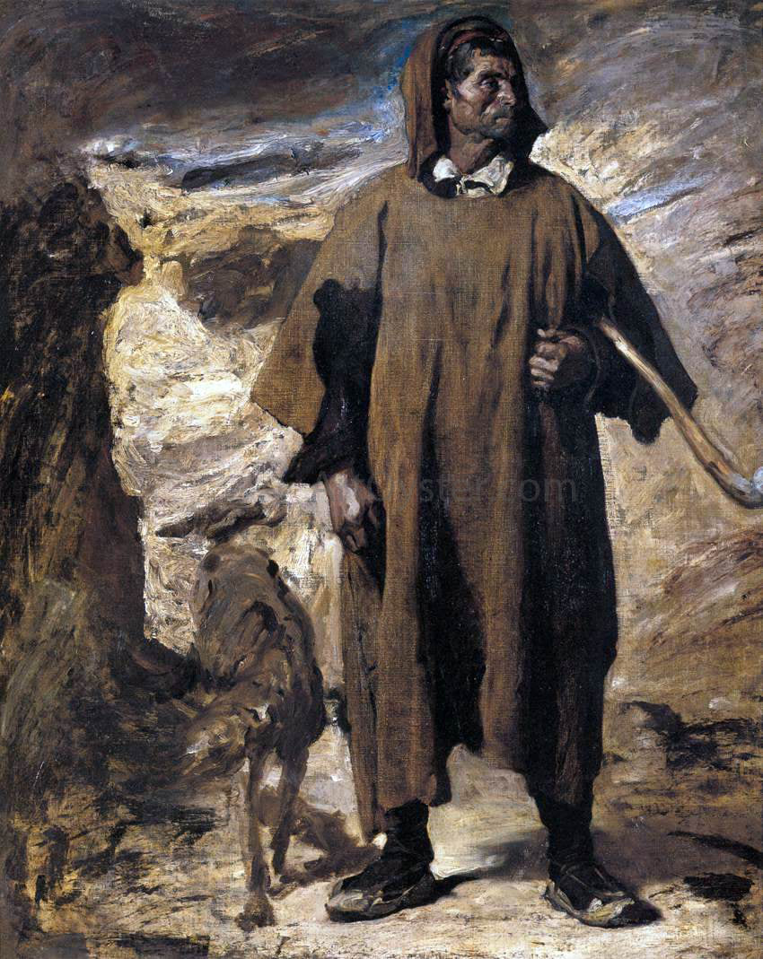  Henri Georges Regnault Castilian Mountain Shepherd - Canvas Print