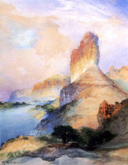  Thomas Moran Castle Butte, Green River, Wyoming - Canvas Print