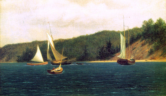  William M Davis Catboats Entering Port Jefferson Harbor, Long Island - Canvas Print