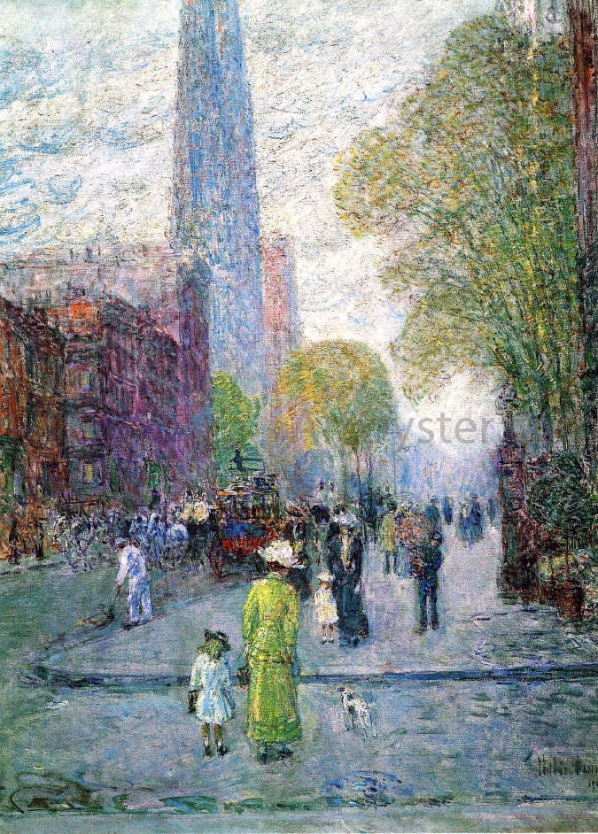  Frederick Childe Hassam Cathedral Spires, Spring Morning - Canvas Print