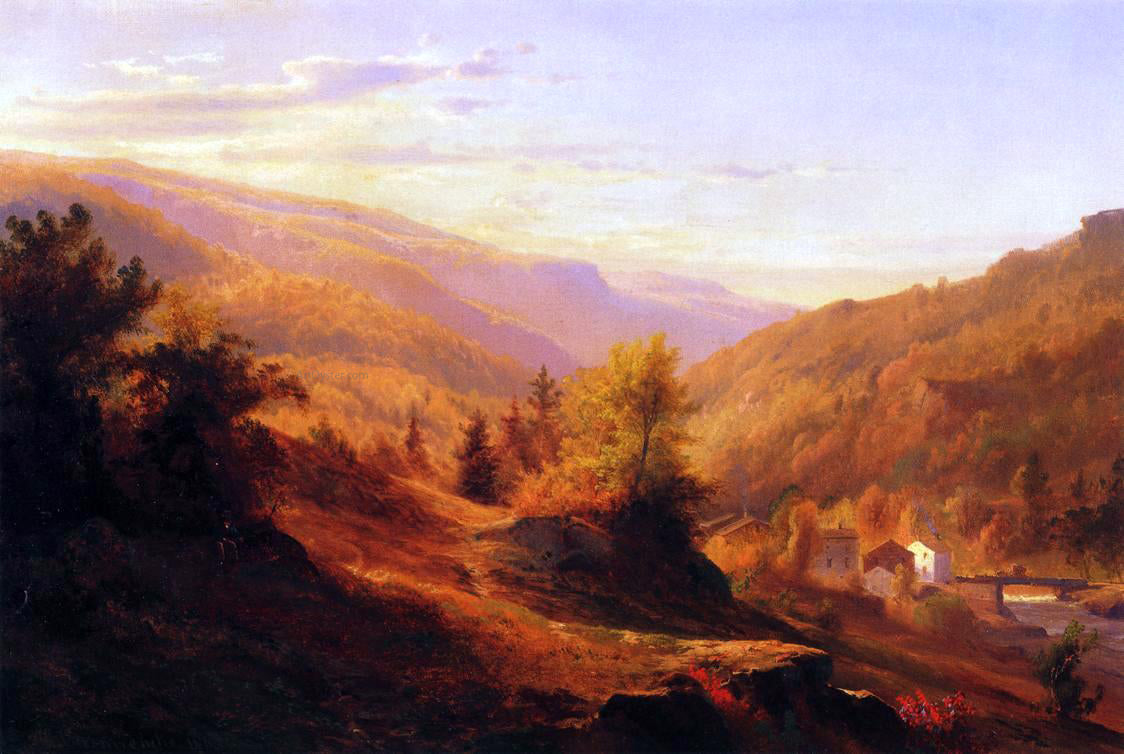  Johann Hermann Carmiencke Catskill Cove - Canvas Print